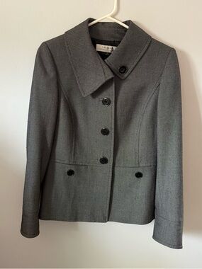 Tahari Arthur S. Levine Women’s 6 Brown Black Houndstooth Blazer Jacket